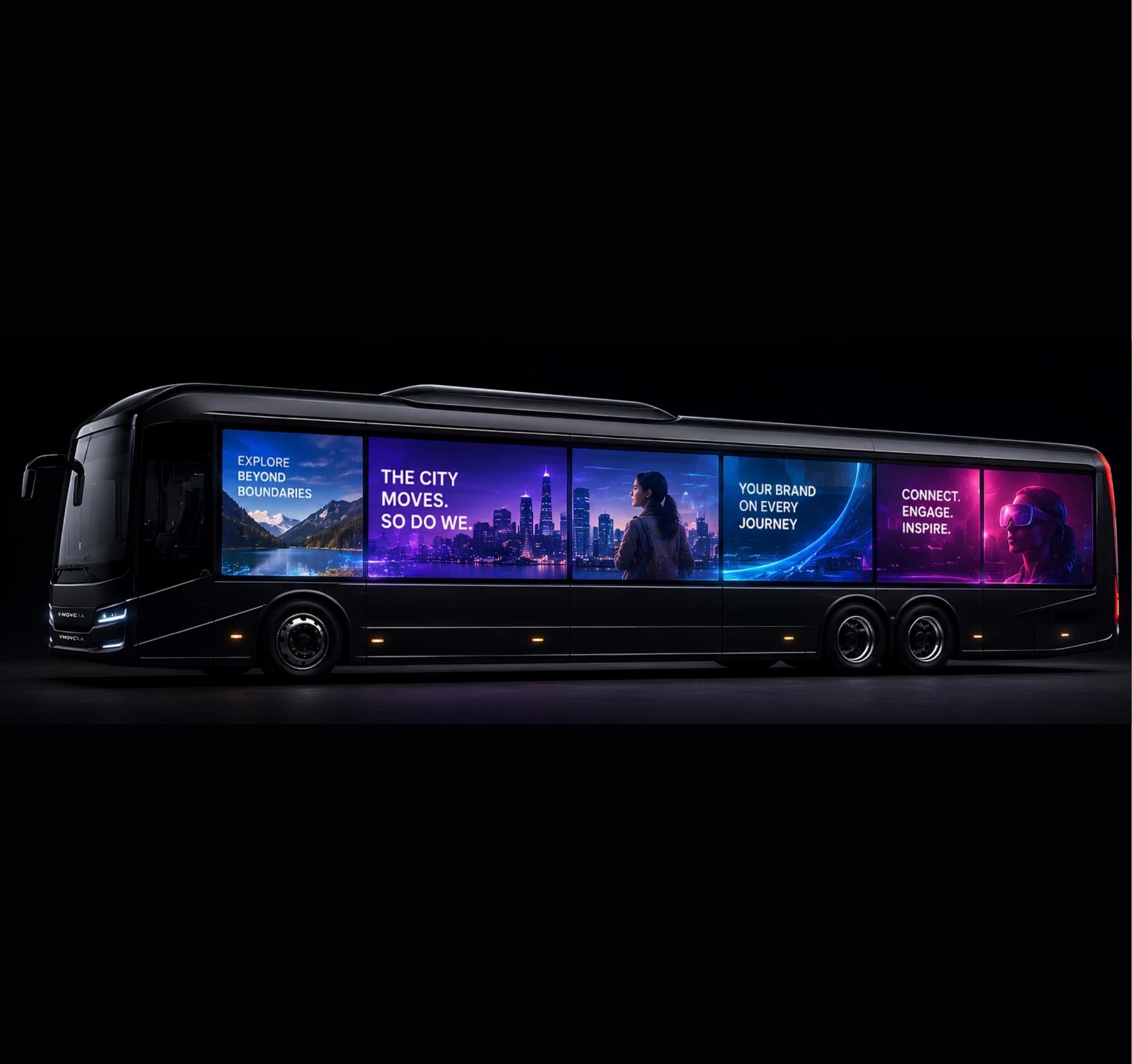 VMOVEXA Mobility Media Smart Transit Bus - Brands Travel Further Here